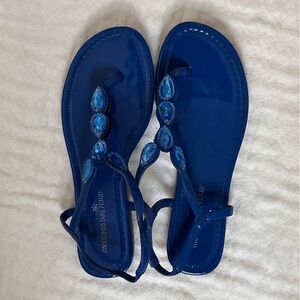 Montego Bay Club Blue Jeweled Sandals